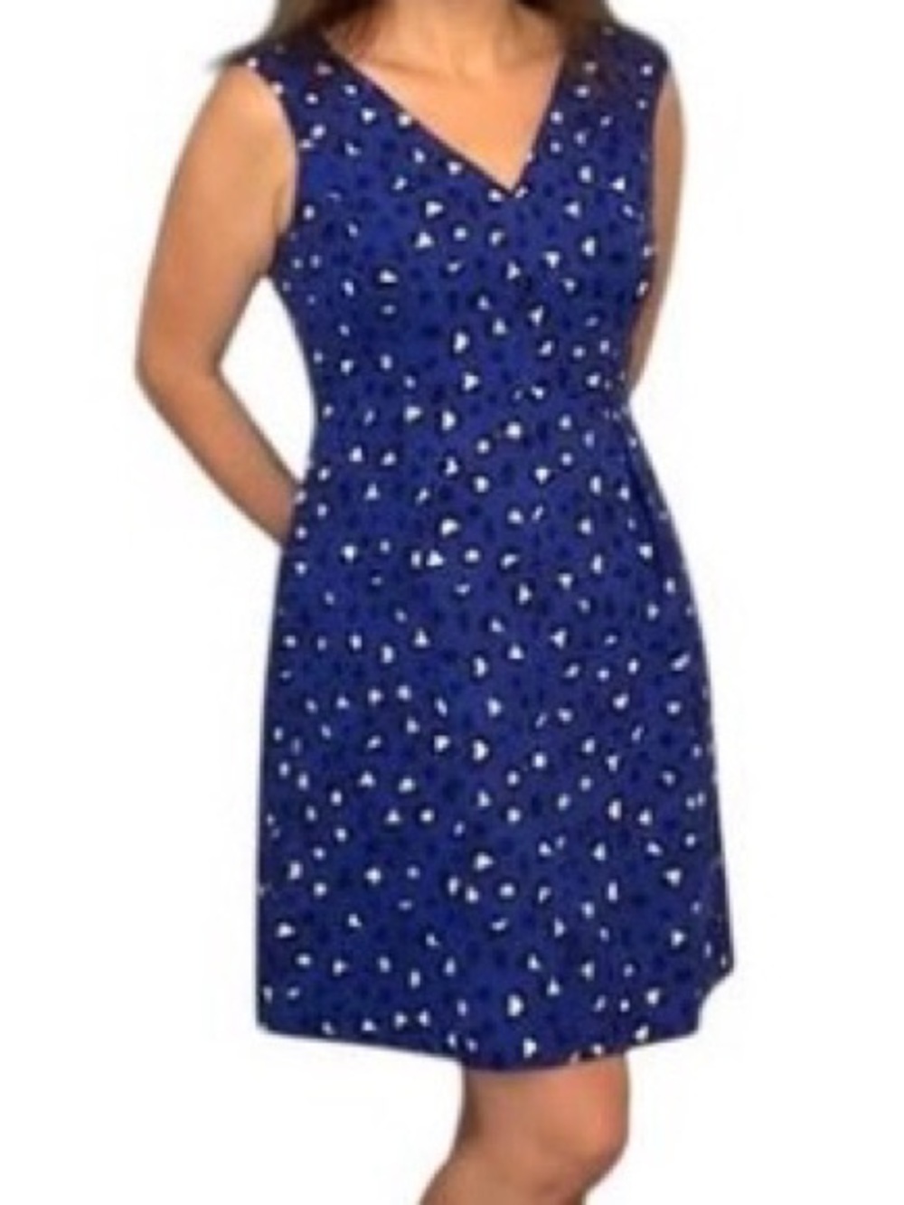 NWT Kate Spade Royal Blue Modern Cheetah Print Mini Dress Sz 4 - Pleated